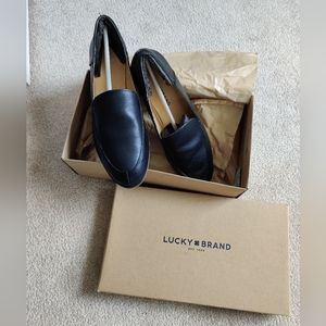NWT Lucky Brand black leather loafers